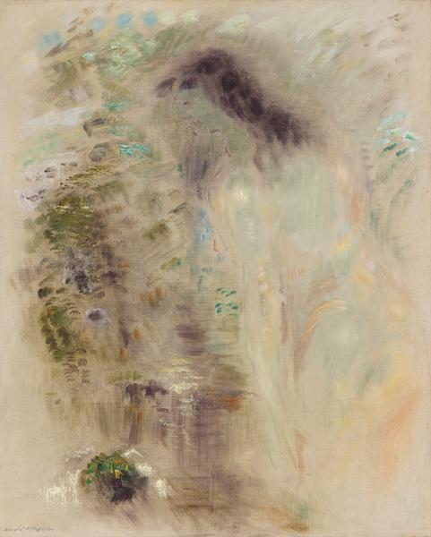 Femme dans un paysage