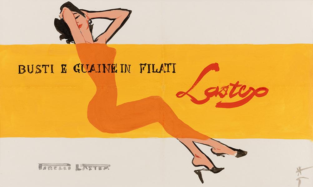 Pin-up. Projet publicitaire pour Pirelli Lastex.