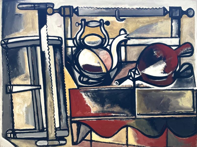 Nature morte cafetière, soufflet, août 1976