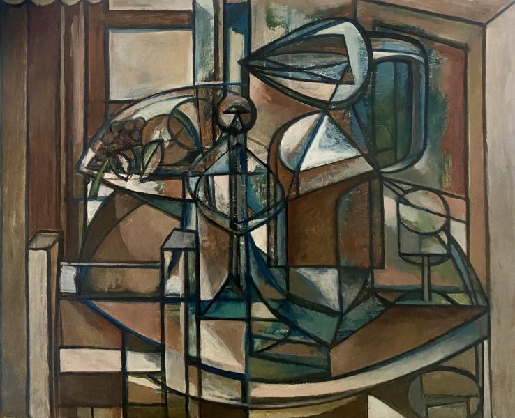 Nature morte, pichet, lampe à huile, août 1980